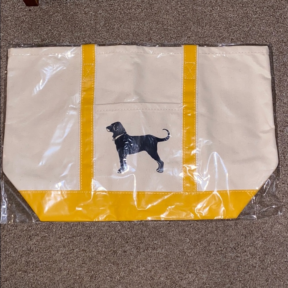 The Black Dog Yellow Tan Cream Tote Bag